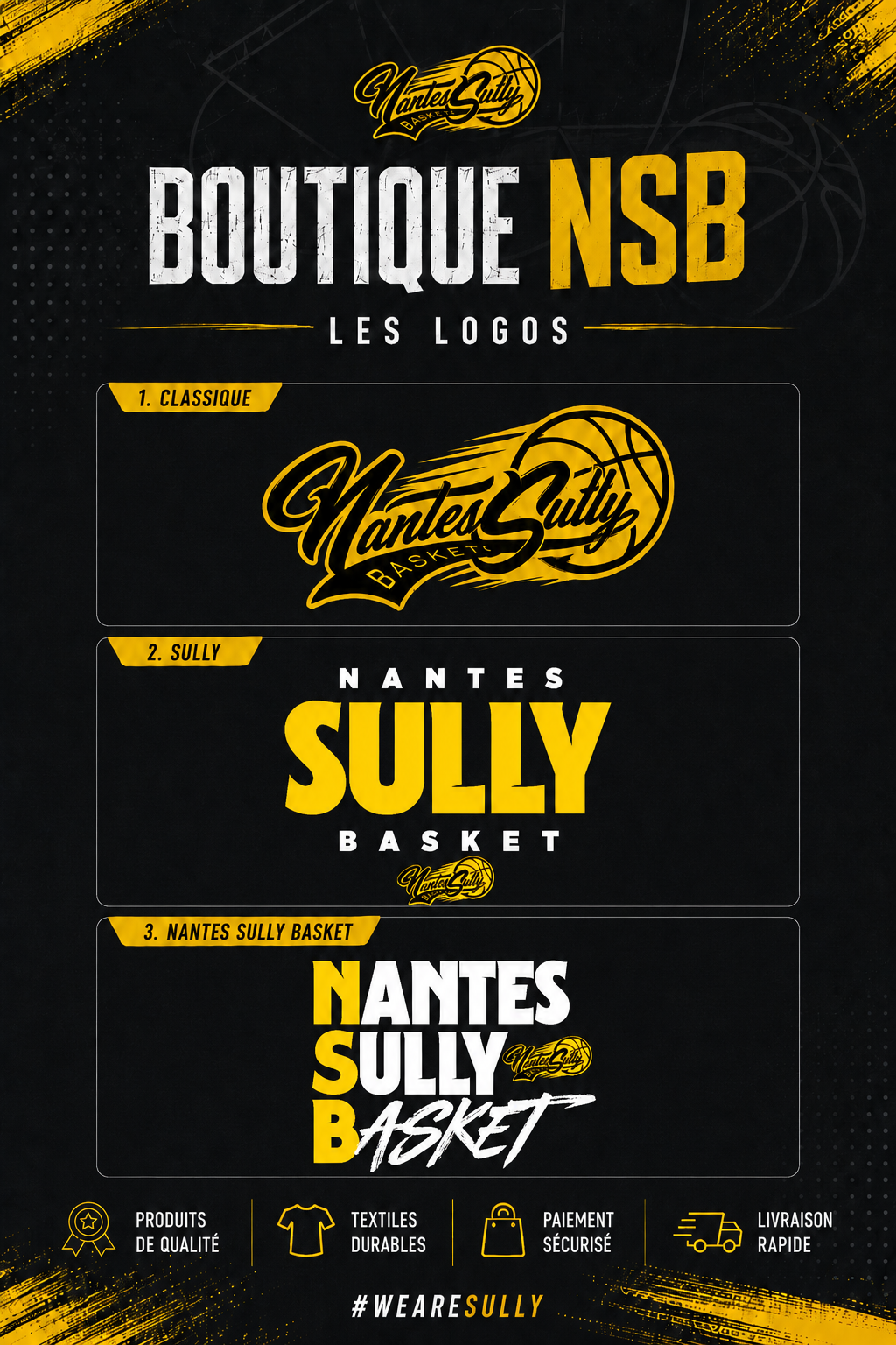 Les logos Nantes Sully Basket